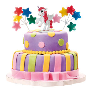 Kit décoration gâteau licorne en PVC PVCLICORNE Tille