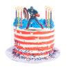 Kit décoration gâteau Captain America avec bougies PVCAMERICA Tille