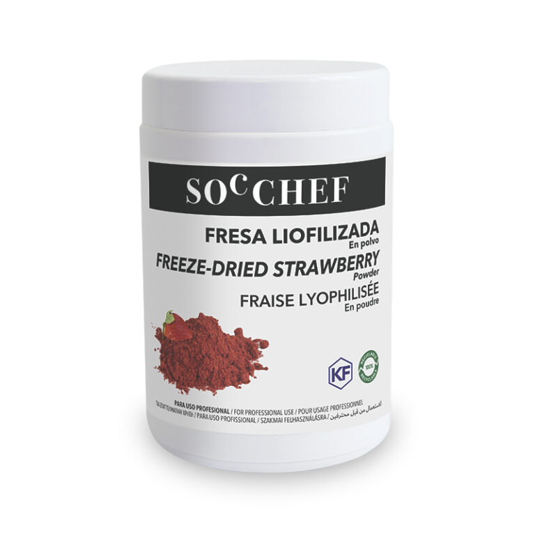 Poudre de fraise lyophilisée 0–1 mm – 100 % fruit, sachet 400 g 10-109726 Soc Chef