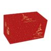 Boîte à bûche rouge festive – 25 unités, tailles 20 à 35 cm