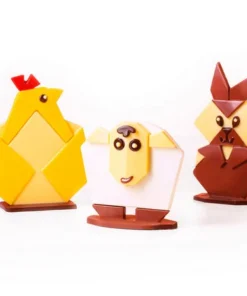 Moule origami mouton lapin poule