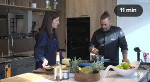 Ananas Roti au poivre spatules Tille