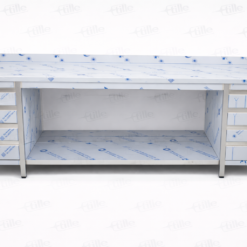 table inox 8 tiroirs