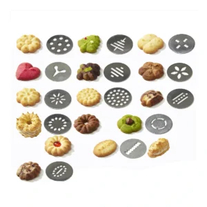 Biscuits réalisés avec la presse à biscuits automatique De Buyer