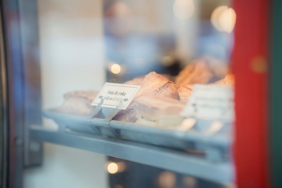 Vitrine de pâtisserie en magasin