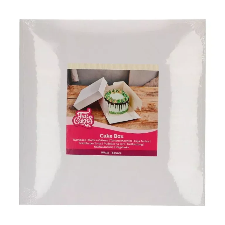 Boîte à gâteau blanche - 20cm x 20cm x 20cm