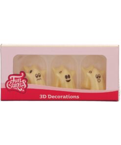 Décorations chocolat fantômes 3D FunCakes – set de 6