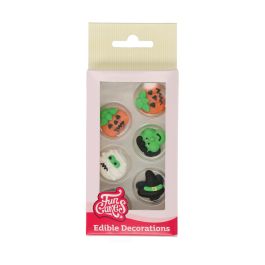 Décors en sucre Halloween pour gâteaux – 12 pièces FunCakes
