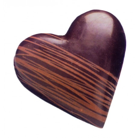 Moule coeur en chocolat irisé