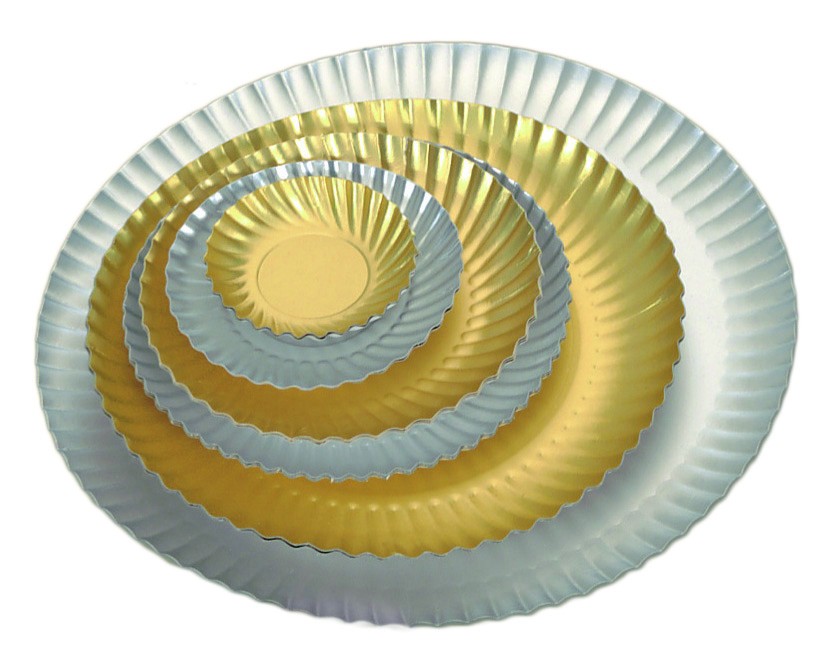 Assiette carton métalisé