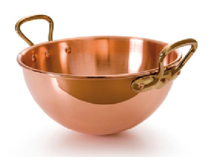 Bassinne en cuivre avec poignées