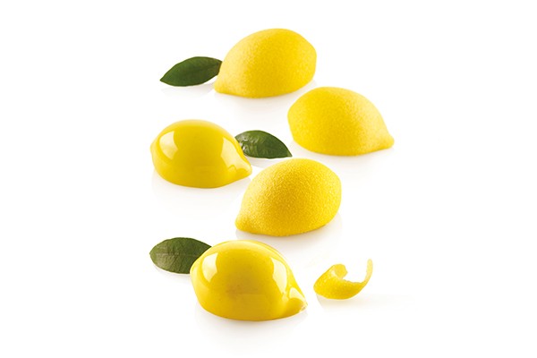 Moule silicone fruits 3D Fraise, pomme, citron