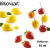 Moule silicone fruits 3D Fraise, pomme, citron