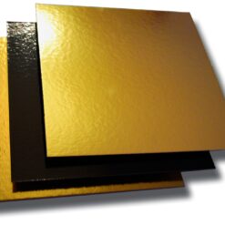 Supports à gâteaux carré or/noir 100PCS