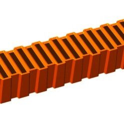 Gouttière à bûche carrée décalée 12pcs