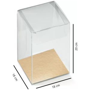 Boîte transparente avec fond doré 10 pces