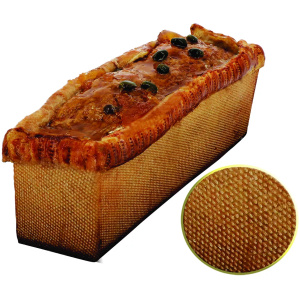 Moule à pâté en croûte démontable inox parois perforées
