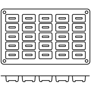 Flex savarins rectangulaires 