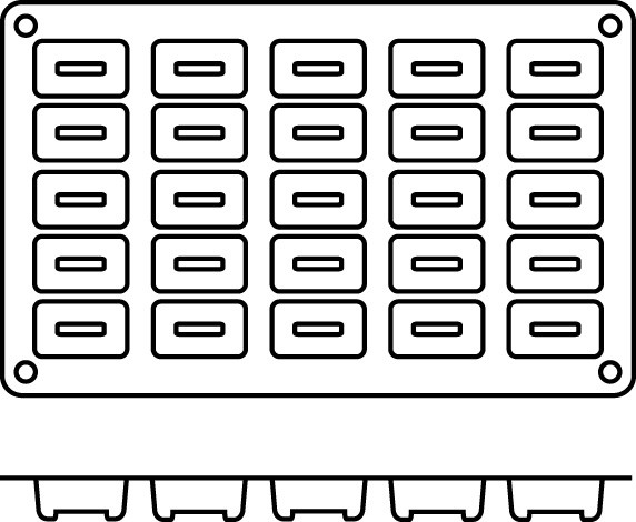 Flex savarins rectangulaires