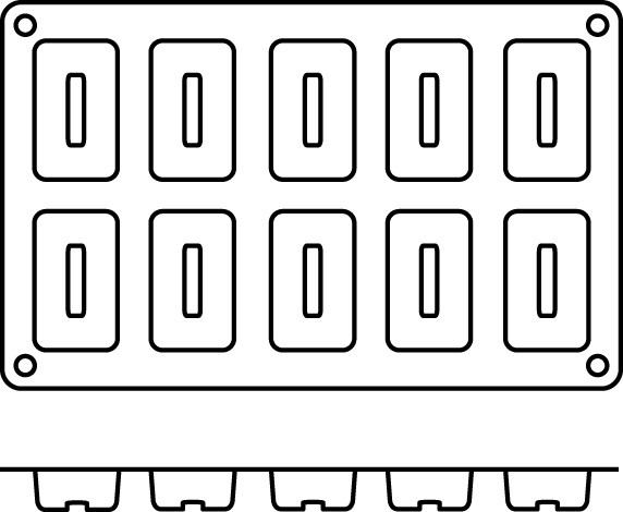 Flex savarins rectangulaires