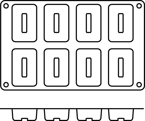 Flex savarins rectangulaires