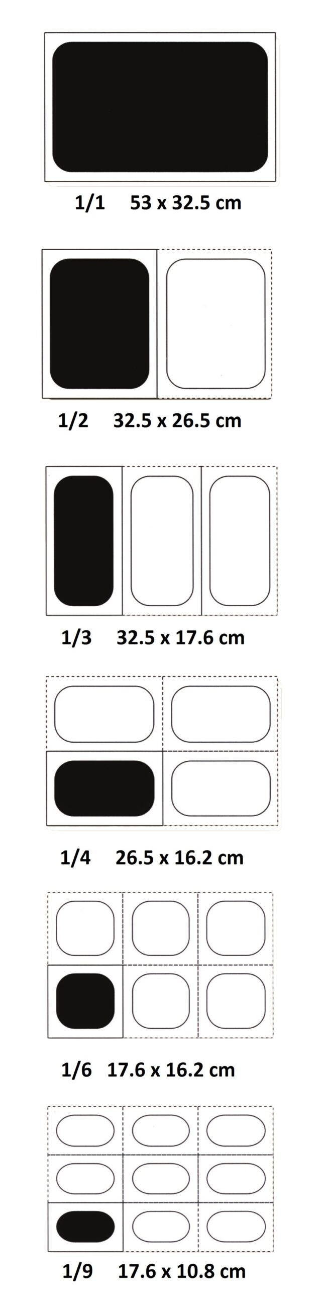 Bac 1/3 32.5 x 17.6 cm