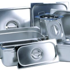 Couvercle bac gasto inox avec poignées