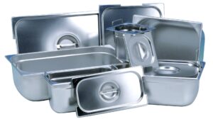 Couvercle bac gasto inox avec poignées